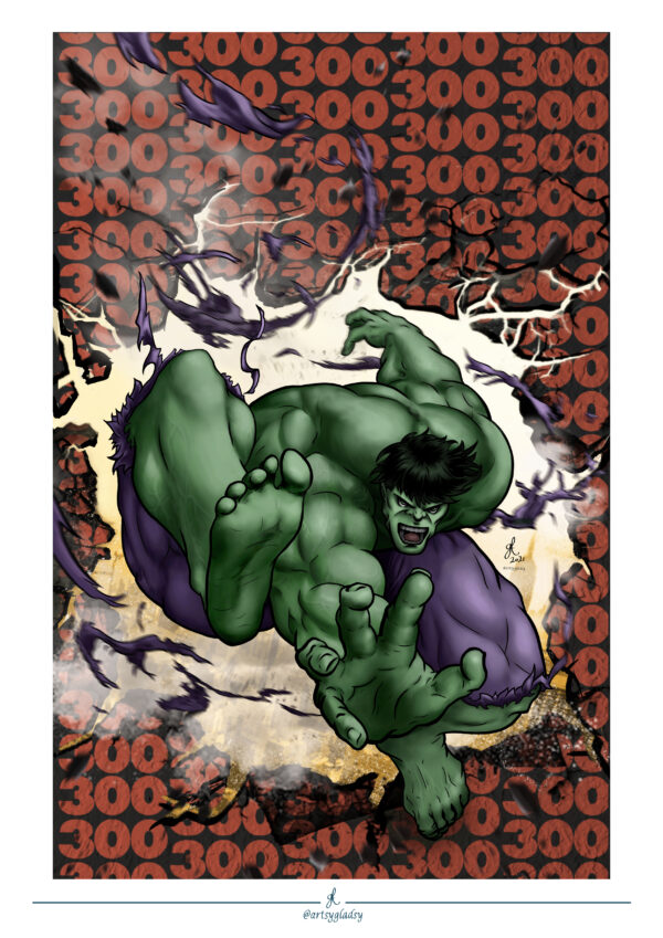 Hulk 300 Homage Print